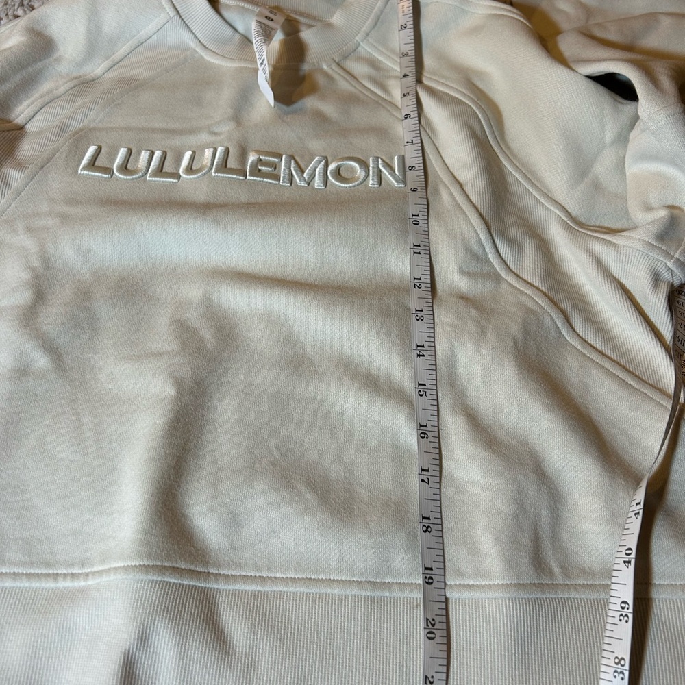 ❗️SOLD❗️Lululemon Scuba Oversized Pullover Wordmark in Bone 🆕 - Picture 8 of 9